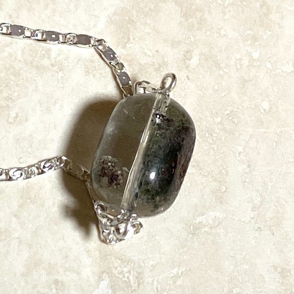 2/$20, Rustic Natural Phantom Quartz Necklace, Genuine Gemstone Bar Pendant - Picture 11 of 14